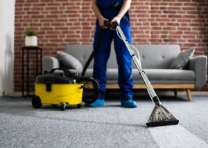 Cahill's Carpet & Upholstery Cleaning truck and uniformed IICRC-certified technicians in Huntingdon Valley PA