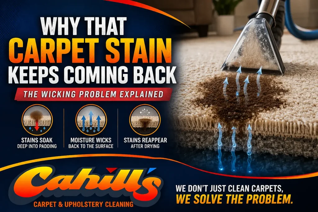 Why That Carpet Stain Keeps Coming Back: The Wicking Problem Explained
