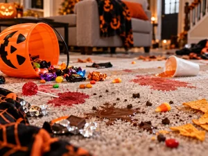Halloween candy carpet stain removal Bucks County home
